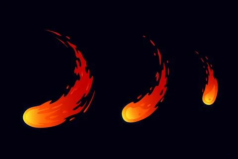 Sprite sheet fire sword attack, fire red strike Stock Illustration