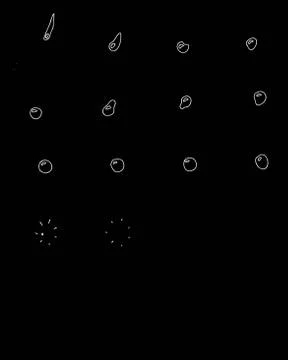 Sprite Sheets Bubble Default. Ready for games or cartoon. Illustrazione stock