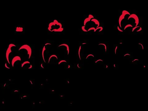 Sprite Sheets Explosion. Ready for games. Stock Illustration