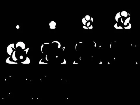 Sprite Sheets Explosion. Ready for games or cartoon. Stock Illustration