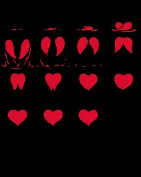 Sprite Sheets Heart. Ready for games or cartoon. Stock Illustration