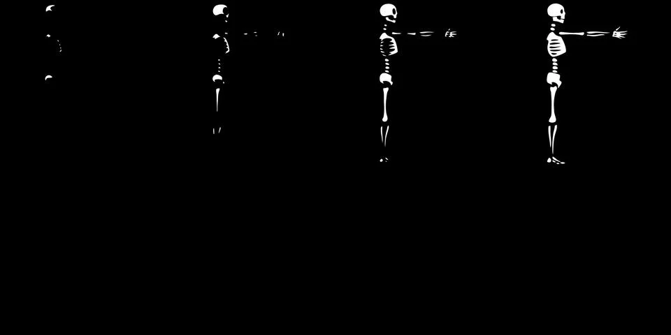 Sprite Sheets Skeleton. Ready for games or cartoon. Stock Illustration