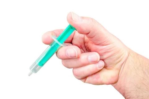 Spritze in der Hand Stock Photos