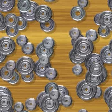 Sprockets seamless generated hires texture Stock Illustration
