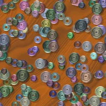 Sprockets seamless generated hires texture Stock Illustration