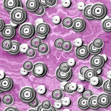Sprockets seamless generated hires texture Stock Illustration