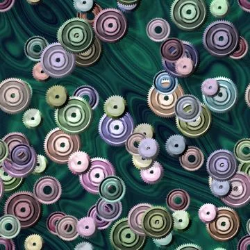 Sprockets seamless generated hires texture Stock Illustration