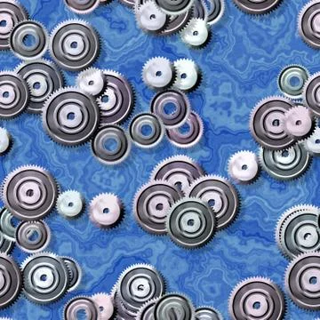 Sprockets seamless generated hires texture Stock Illustration
