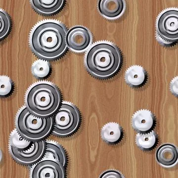 Sprockets seamless generated hires texture Stock Illustration