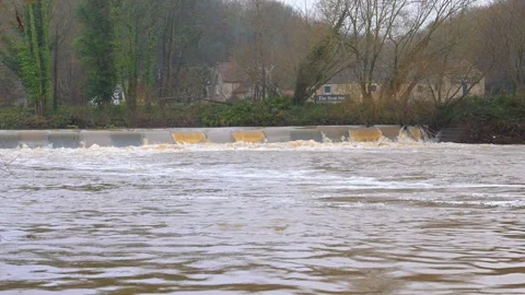 Sprotbrough Flash flood risks Stock Footage 321474997