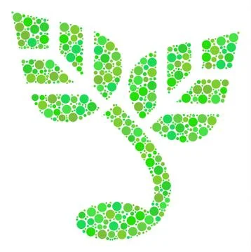 Sprout Collage of Dots Stock Illustration