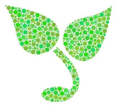 Sprout Collage of Dots Stock Illustration