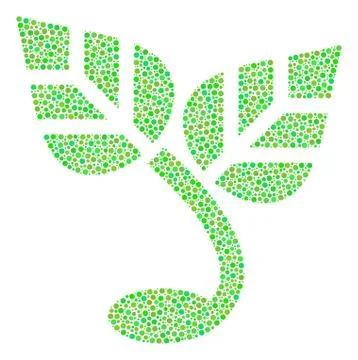 Sprout Composition of Dots Stock Illustration