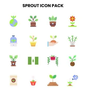 Sprout Flat Graphics Icons Pack Illustration