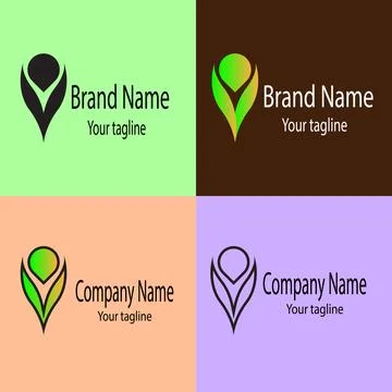 Sprout of Hope Unique Logo Design for Company Stock Illustration
