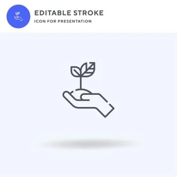 Sprout icon vector, filled flat sign, solid pictogram isolated on white, logo 库存插图