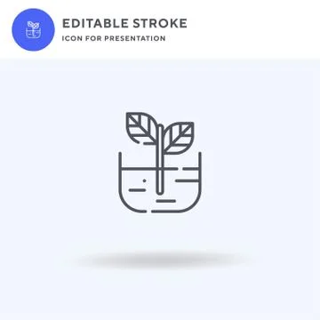 Sprout icon vector, filled flat sign, solid pictogram isolated on white, logo Illustrazione stock