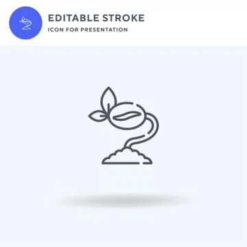 Sprout icon vector, filled flat sign, solid pictogram isolated on white, logo Stockillustratie