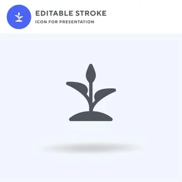 Sprout icon vector, filled flat sign, solid pictogram isolated on white, logo Illustrazione stock