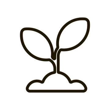 Sprout icon on white background. EPS 10. Vector illustration. Stock Illustration