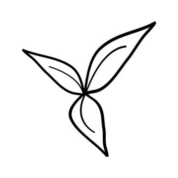 Sprout icon on white. Stock Illustration