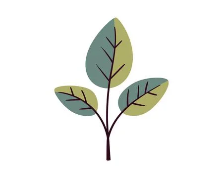 Sprout with leaf vector icon. Plant symbol of nature and environment. Illustrazione stock