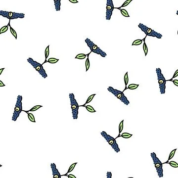 Sprout leaf vector seamless pattern Stock Illustration