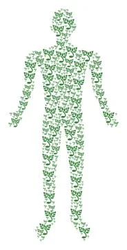 Sprout Man Figure Stock Illustration