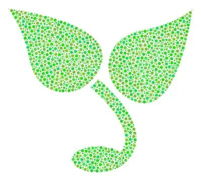 Sprout Mosaic of Small Circles Stock Illustration
