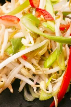 Sprout salad close up Stock Photos