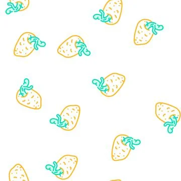 Sprouted potatoes vector seamless pattern Stock Illustration