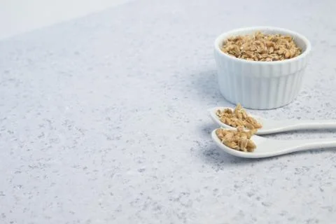 Sprouted wheat on a light background. toned Stock Photos