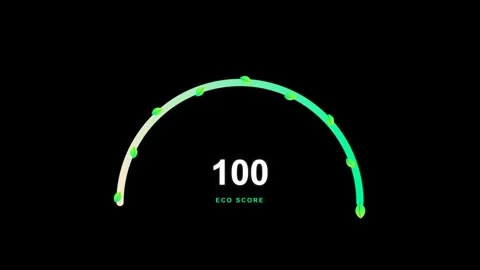 Sprouting Eco Arc Dashboard Organic Growth Animation 库存影片 345130383