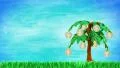 Sprouting tree with coin-fruits HD Footage