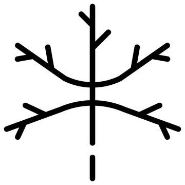 Spruce Branch Line Icon Vector with Editable Stroke 스톡 일러스트