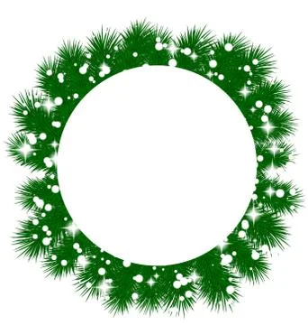 Spruce branches pattern Stock Illustration