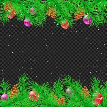 Spruce Christmas transparent background Stock Illustration