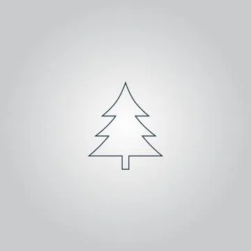 Spruce, christmas tree icon Stock Illustration
