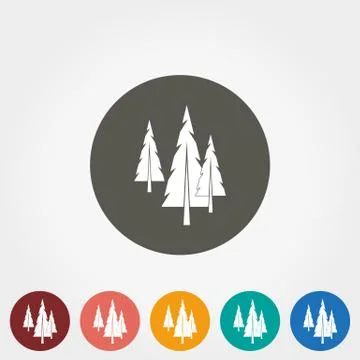 Spruce, christmas tree icon Stock Illustration
