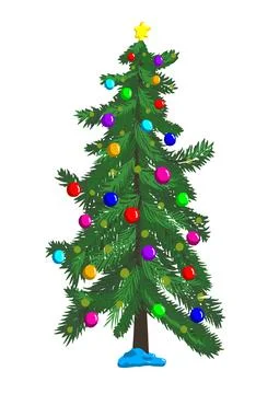 Spruce. Christmas. Vector Stock Illustration