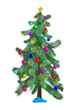 Spruce. Christmas. Vector Stock Illustration