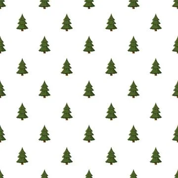 Spruce with cones pattern Illustrazione stock
