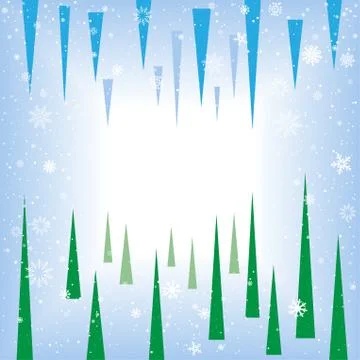 Spruce icicle abstract background Stock Illustration