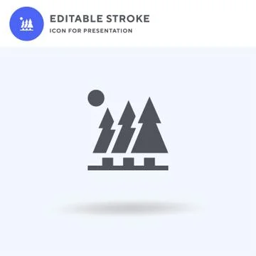 Spruce icon vector, filled flat sign, solid pictogram isolated on white, logo 库存插图