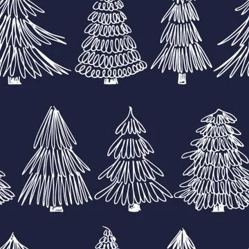 Spruce seamless pattern Stock Illustration