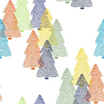 Spruce seamless pattern Stock Illustration