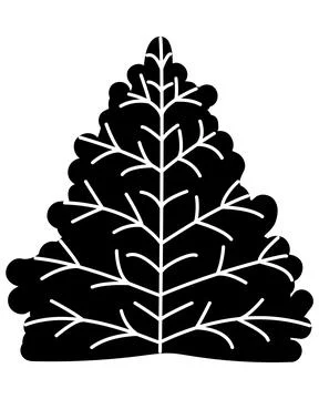 Spruce stylized, Christmas tree - vector silhouette picture for a logo Stock Illustration