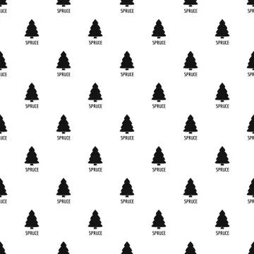 Spruce tree pattern seamless vector Stock Illustration