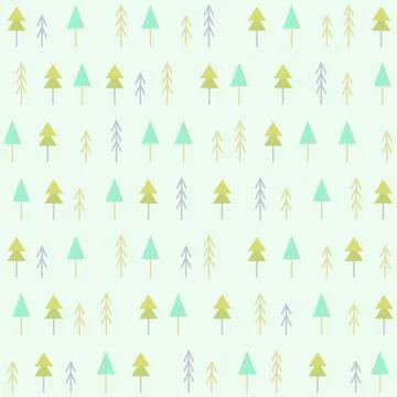 Spruces seamless pattern. Stock Illustration