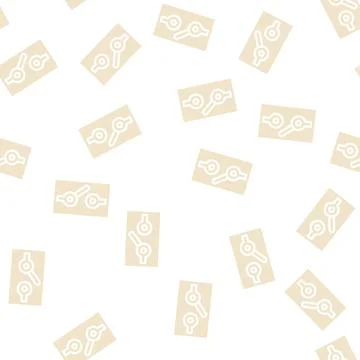 Spst electrical mechanism glyph vector seamless pattern Stock Illustration